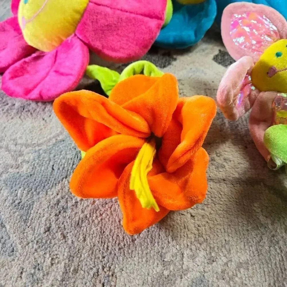 Justkeji Stuffed Artifical Flower,Plush Sunflower Bouquet with Bendable Stems, S